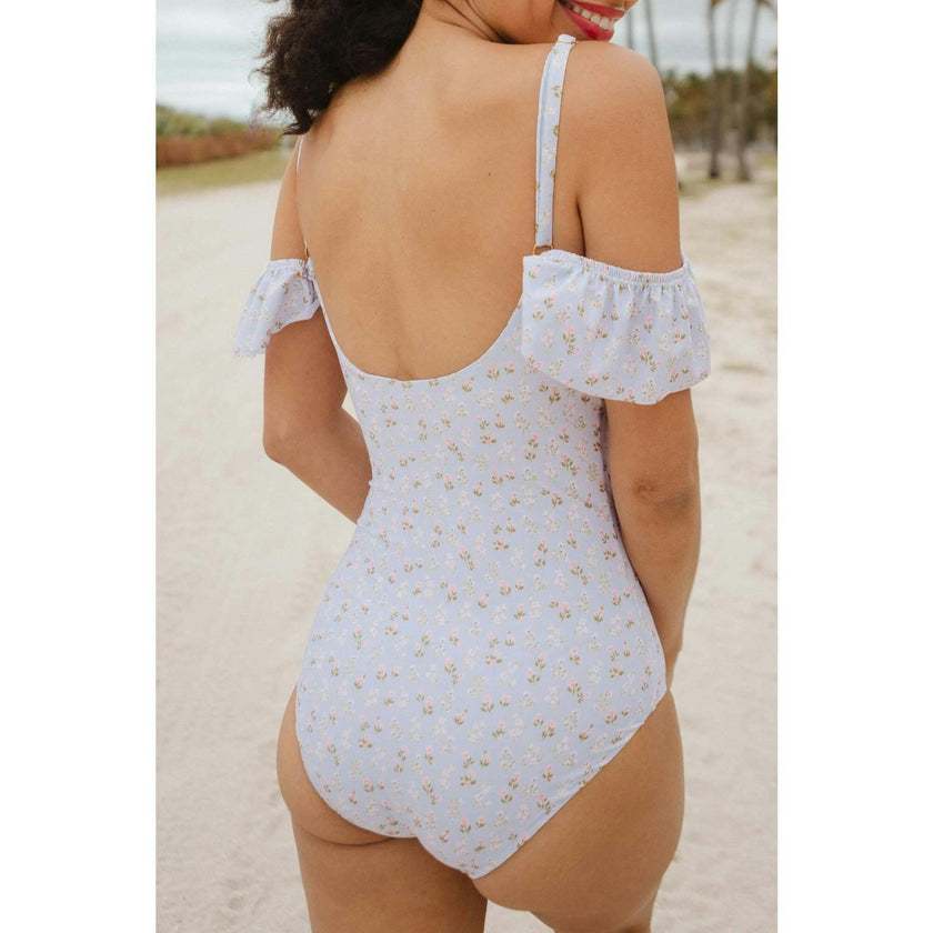 Maise One Piece in Blue Ditsy Floral
