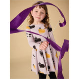 Printed Ballet Dress, Purple