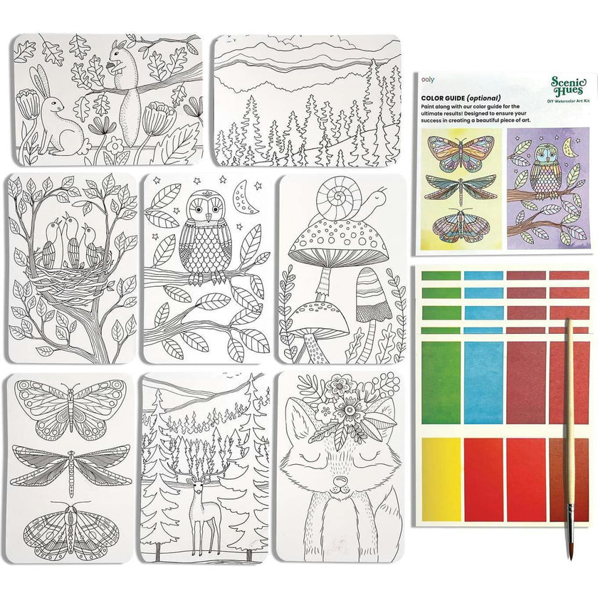 Scenic Hues DIY Watercolor Art Kit - Forest Adventure