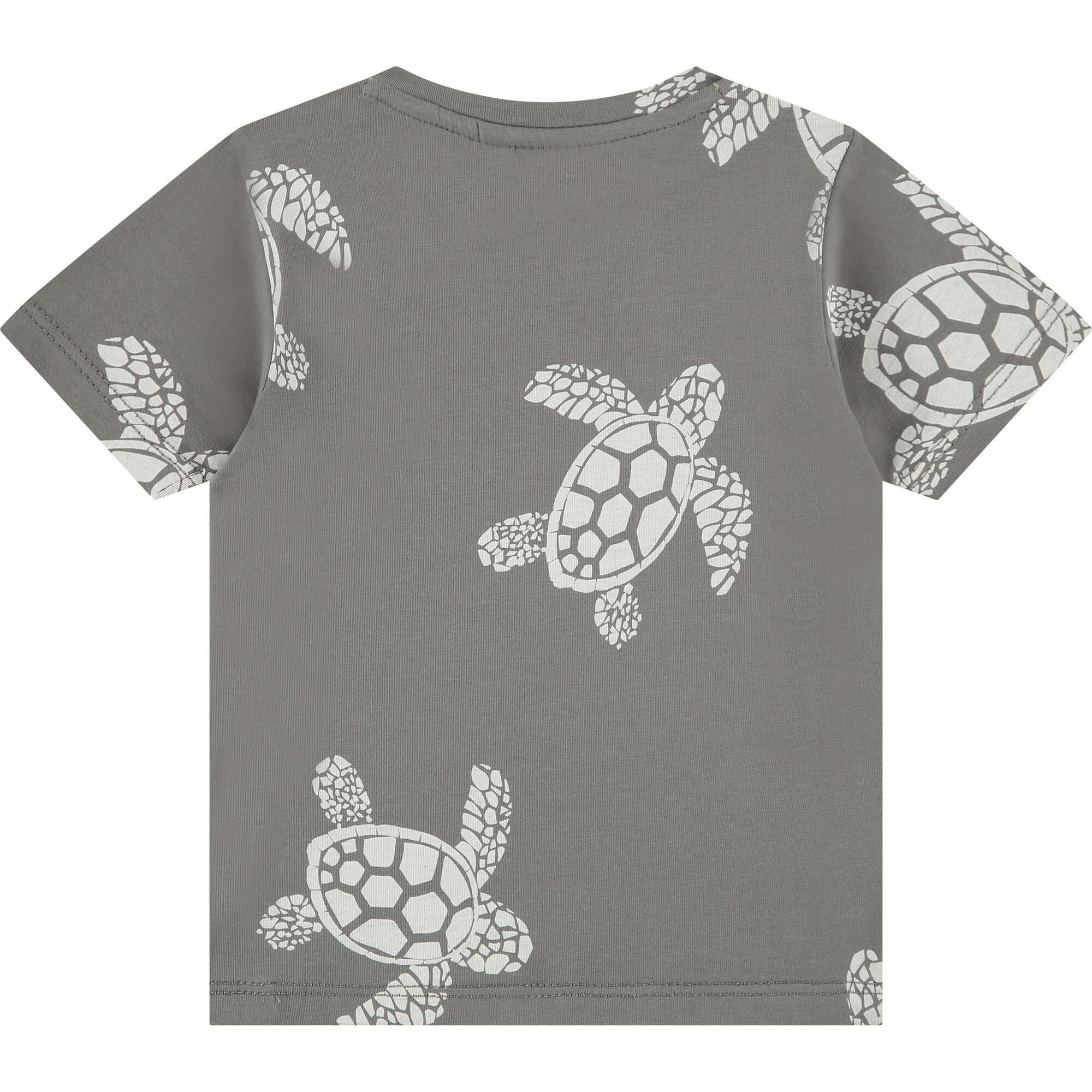 All-Over Turtle Graphic Print T-Shirt