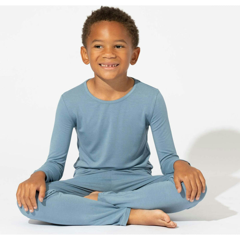 Oasis Teal Bamboo Kids Pajamas