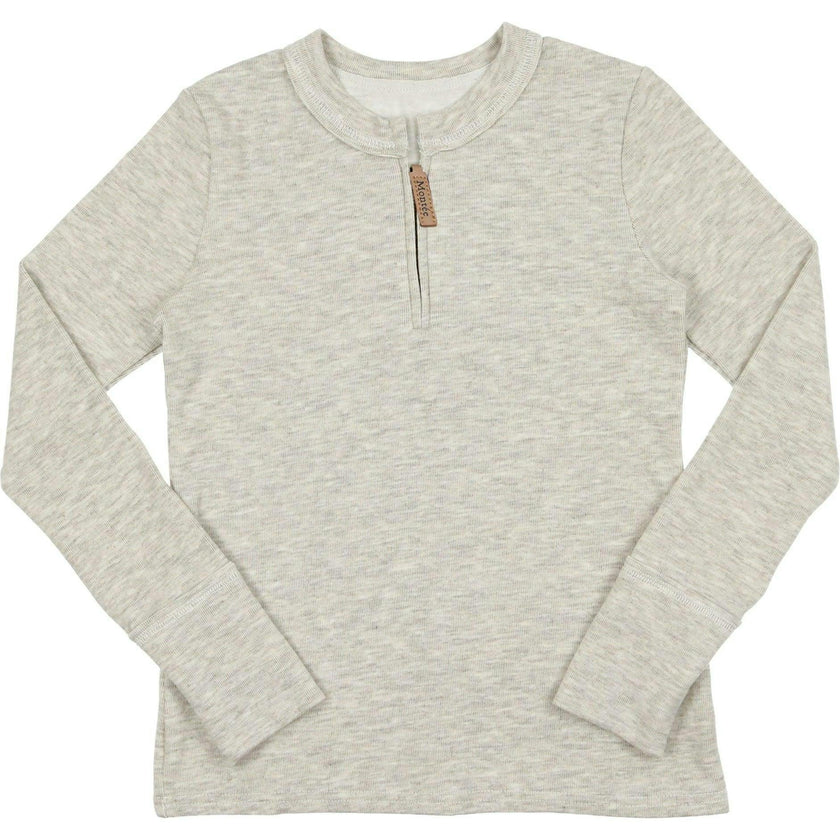 Unisex Montee Zipper Henley Shirt