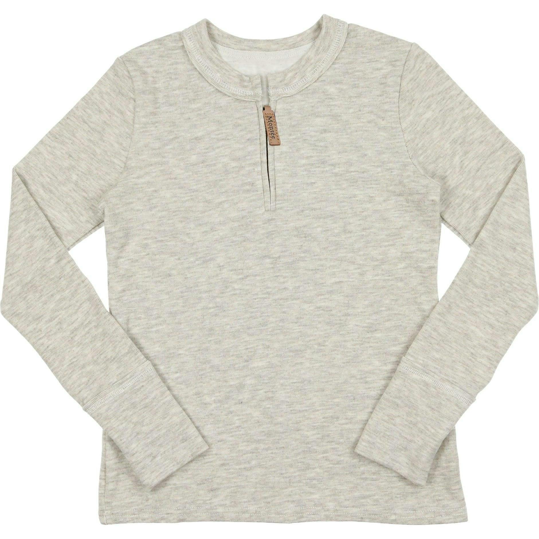 Unisex Montee Zipper Henley Shirt