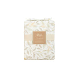 Willow Neutral Leaf Cotton Fitted Crib Sheet