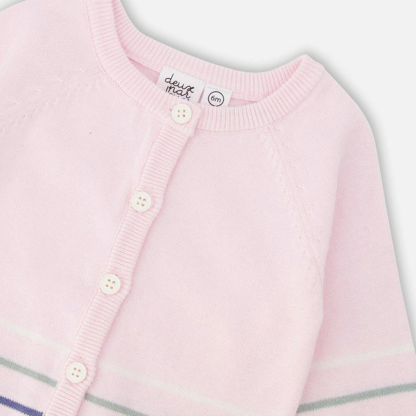 Cotton Knit Button Front Cardigan
