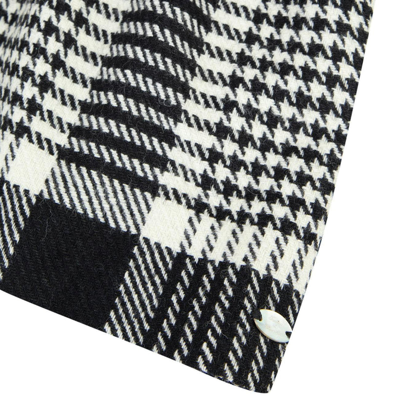 Retro Houndstooth Cotton-Blend Dress