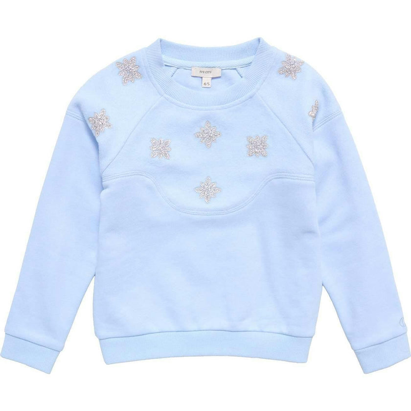 Mini Casey Crewneck Sweatshirt in Light Blue
