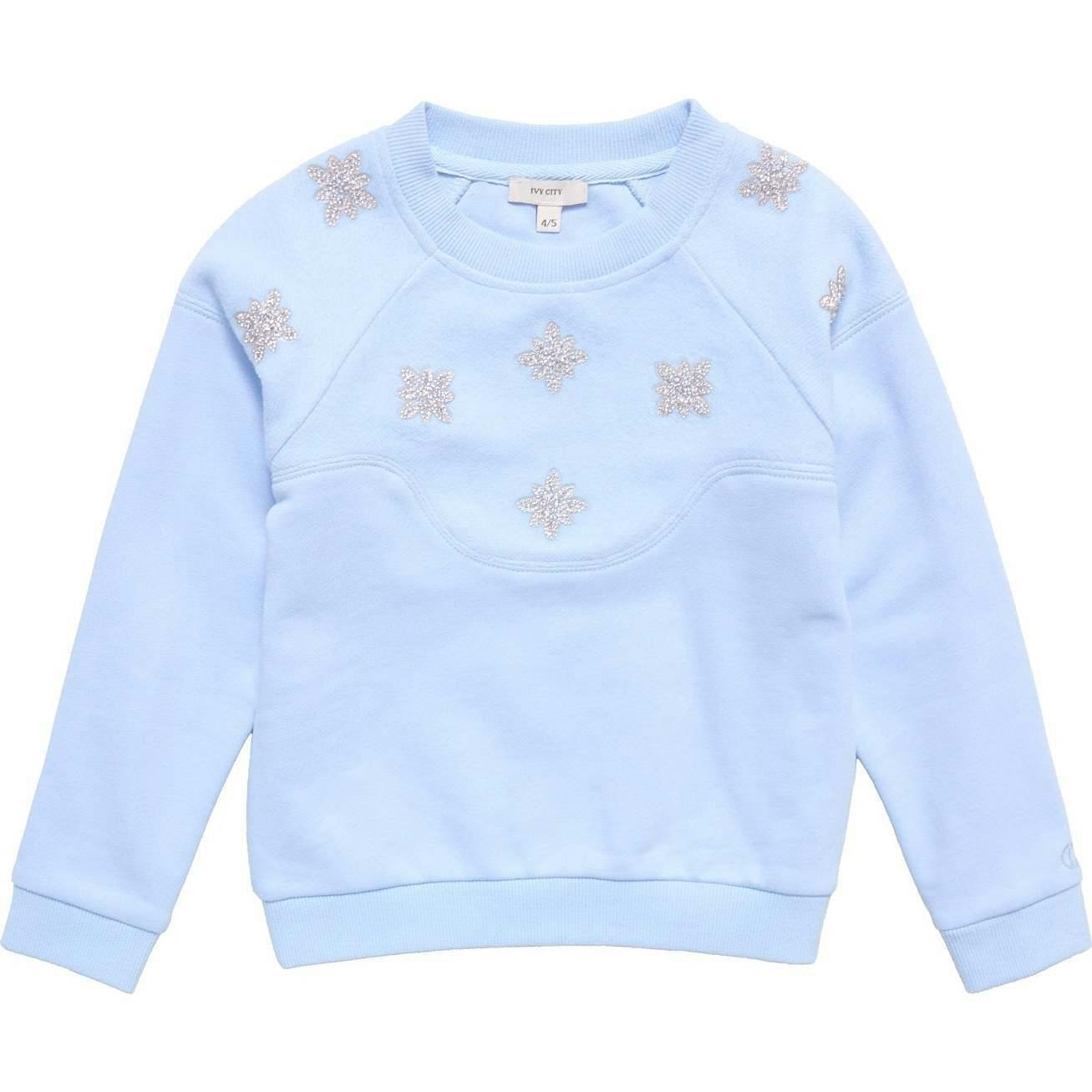 Mini Casey Crewneck Sweatshirt in Light Blue