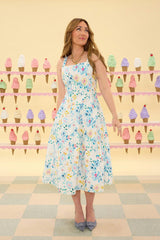Petal Dress in Blue Bouquet