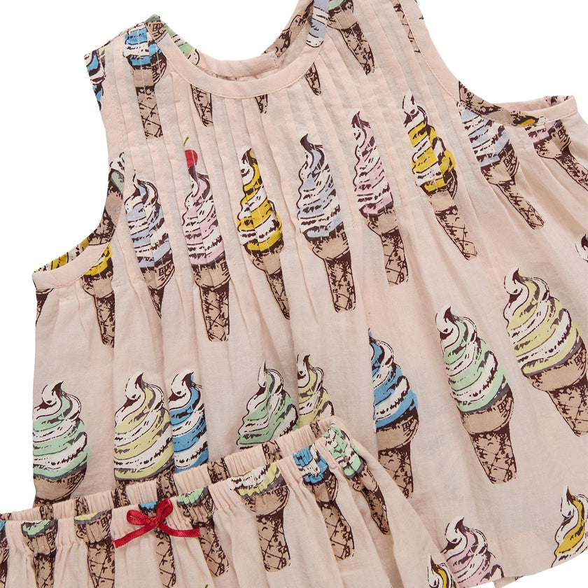 Baby Girls Jaipur 2-PC Set - Pink Soft Serve