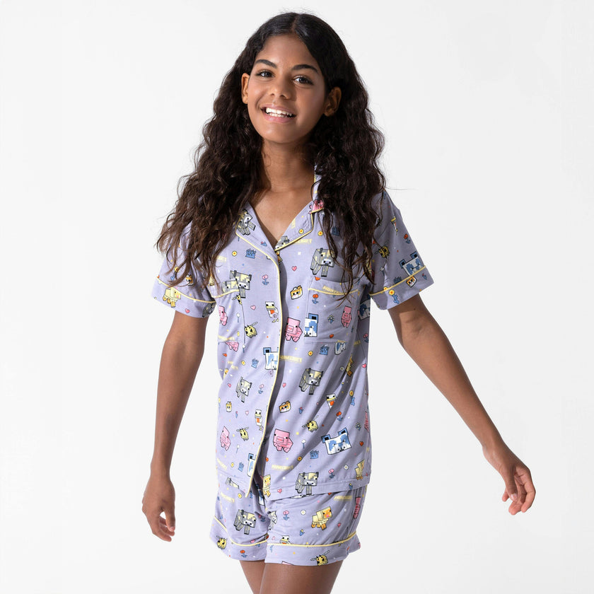 Minecraft Pixel Pals Bamboo Women's Pajama Short Set