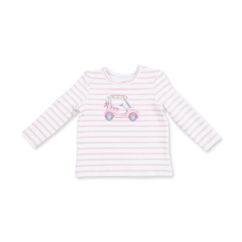Golf - Long Sleeve Uni Shirt Pink Golf Cart