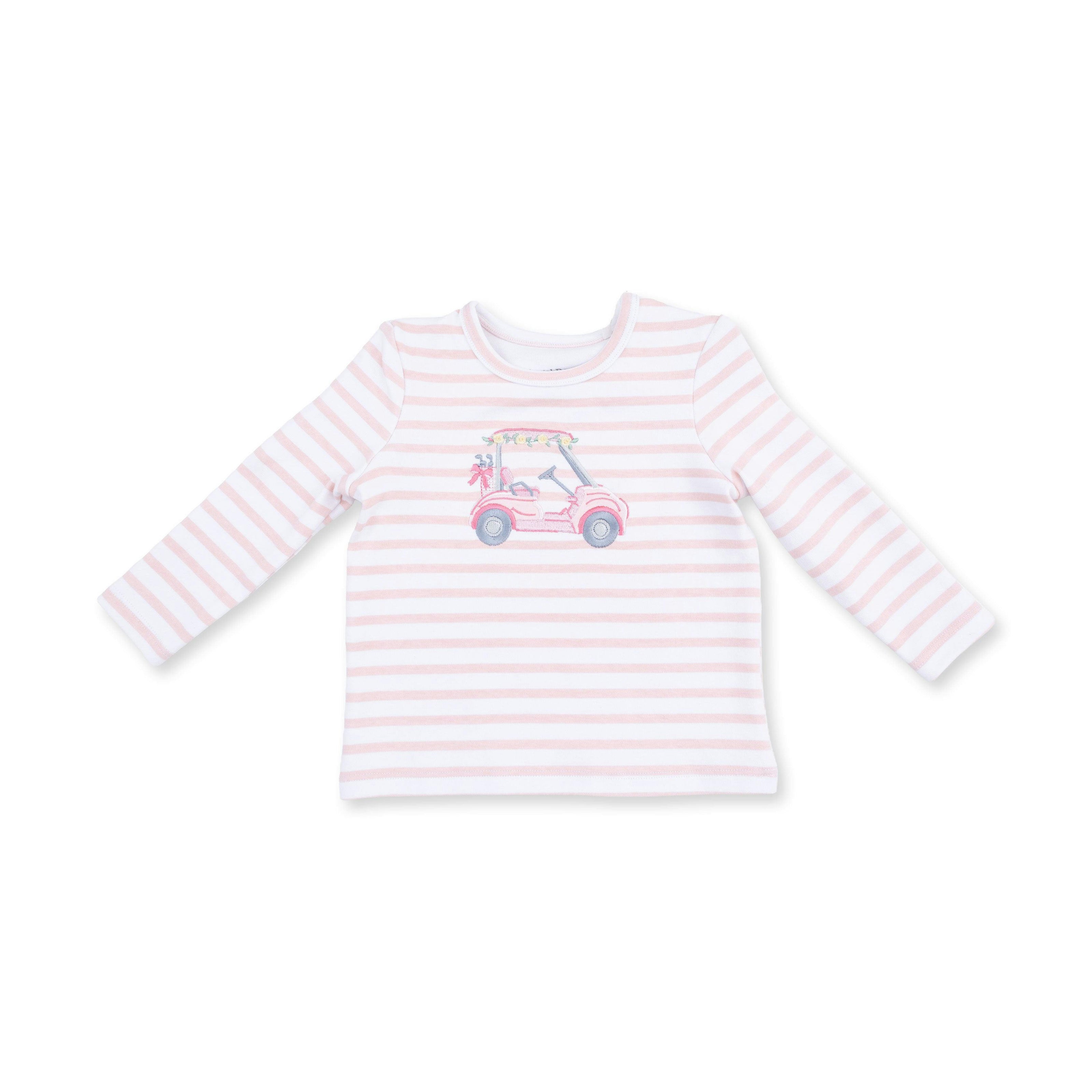 Golf - Long Sleeve Uni Shirt Pink Golf Cart