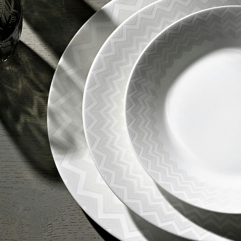 ZIG ZAG WHITE Set 2 Pcs. Bread Or Butter Plate - Ø 15,5 Cm