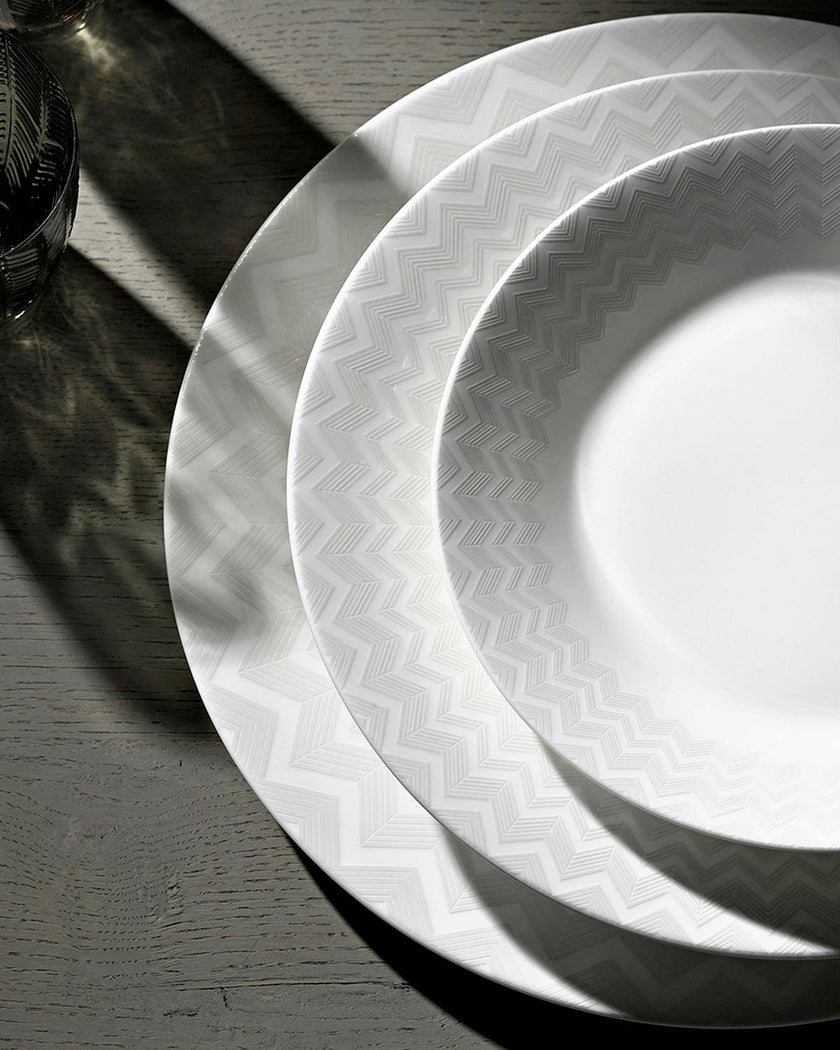 ZIG ZAG WHITE Set 2 Pcs. Bread Or Butter Plate - Ø 15,5 Cm