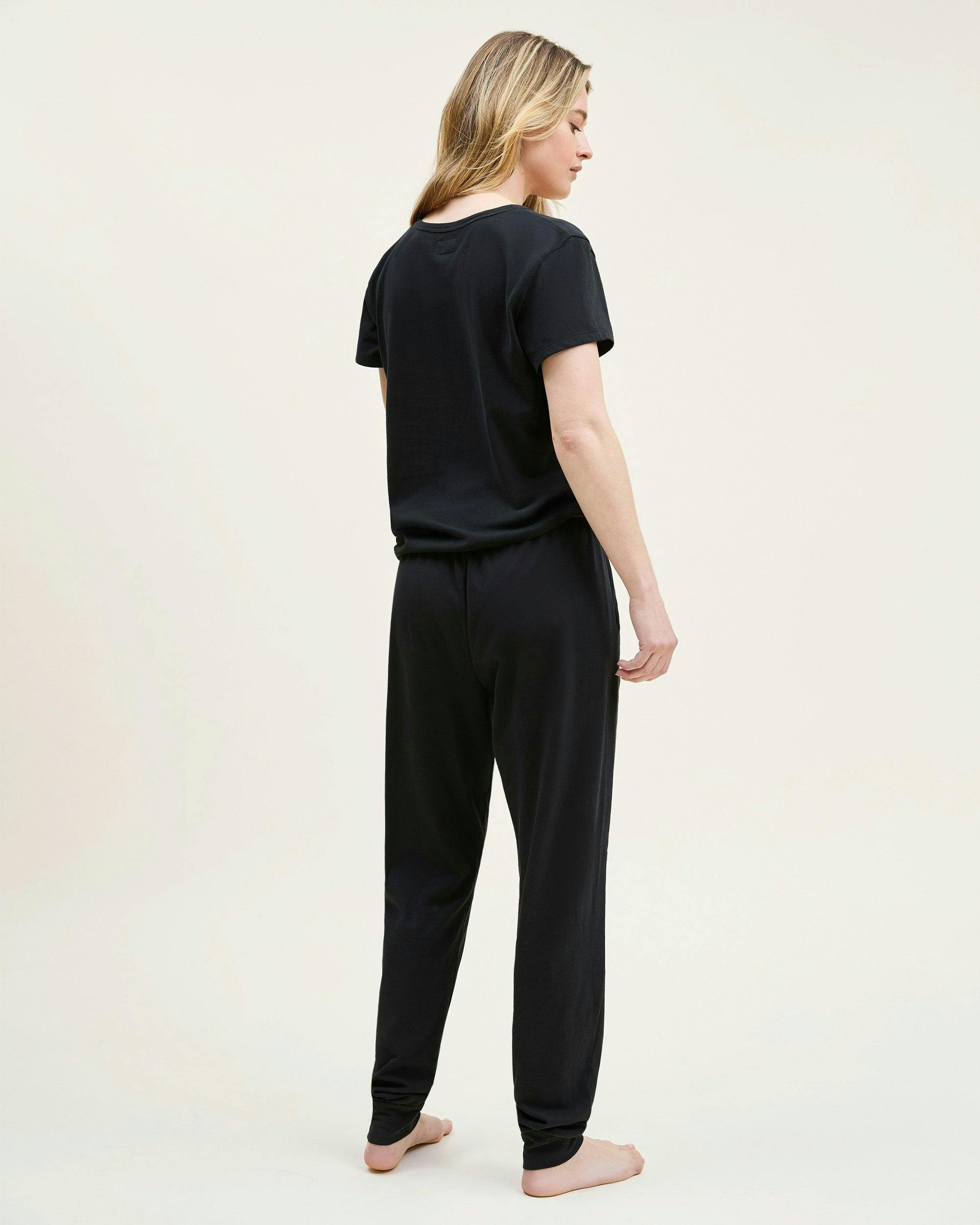 Women's Pima Essential Crew Neck Tee in Black