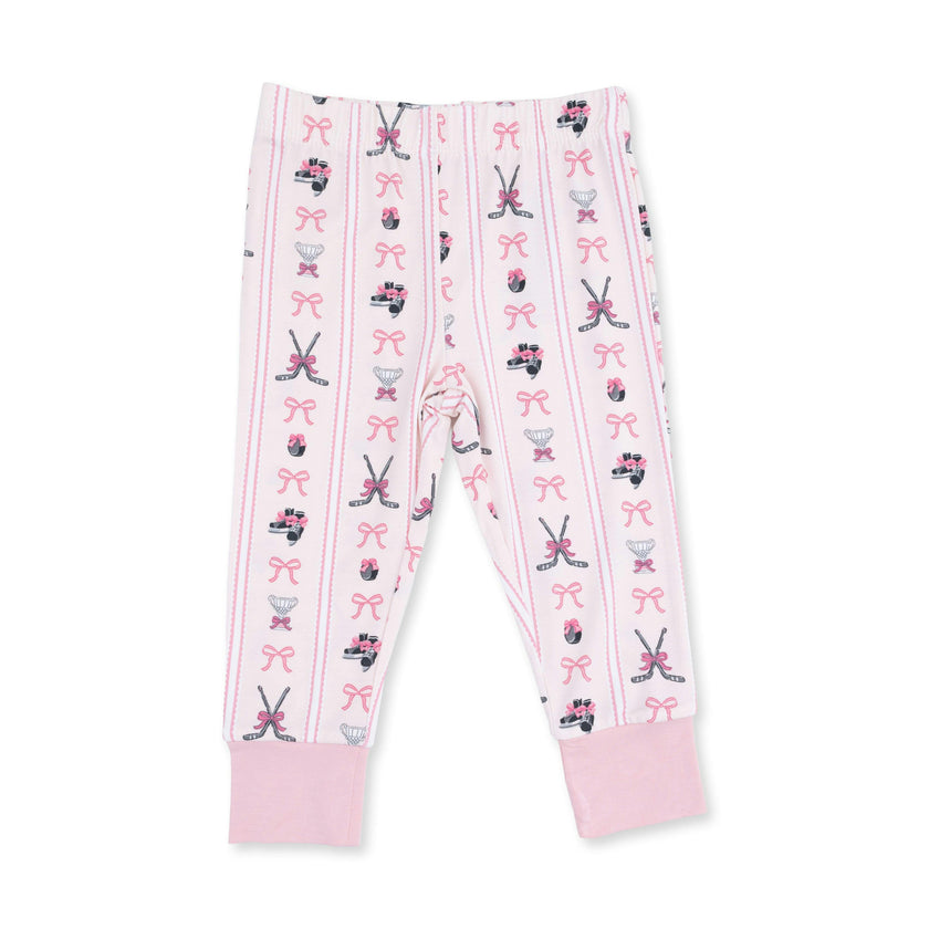 Megan's Bowtiful Hockey Stripe - Long Sleeve Loungewear Set
