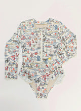 Girls Rashguard Swimsuit- Voyager's Lens