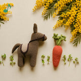 Coffret Donkey 🥕🫏 hochet et boite à musique en crochet 100% coton bio