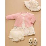 Scalloped Cardigan Guava Melange