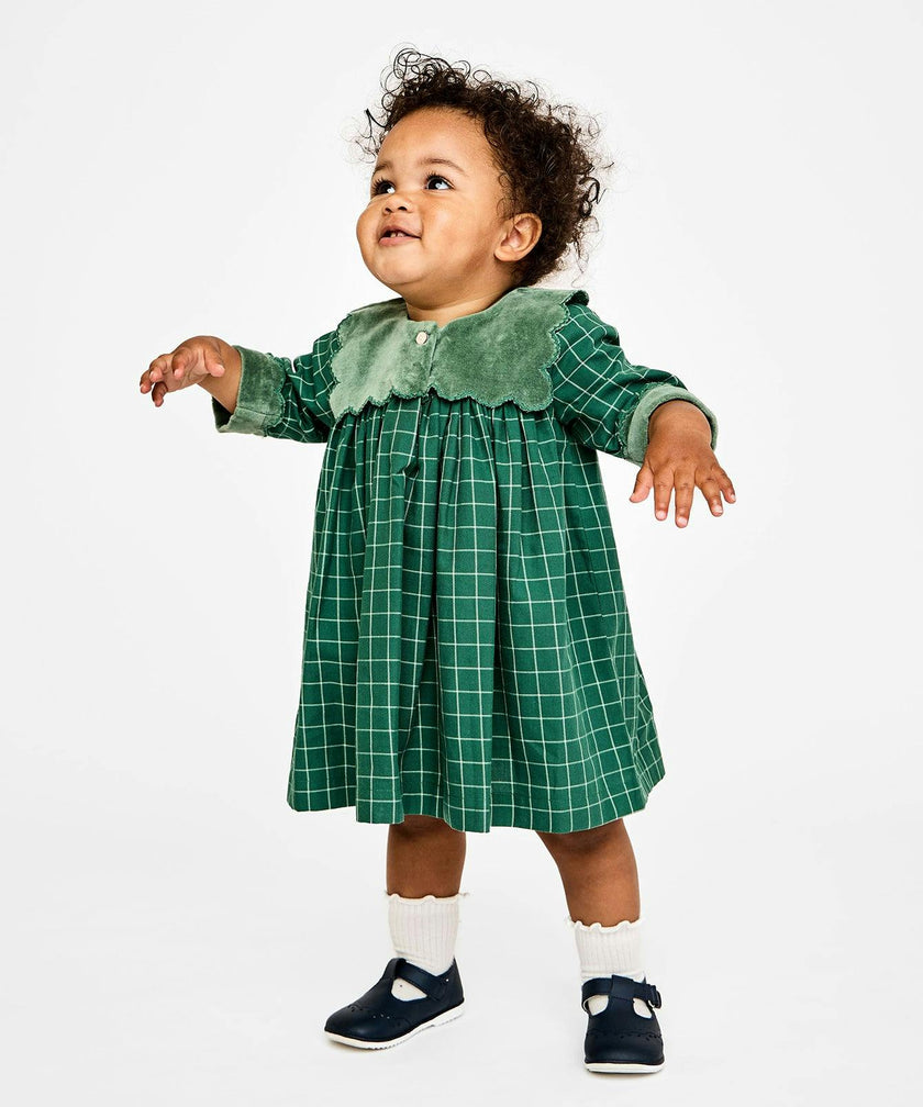 Gigi Dress, Green Holiday Plaid