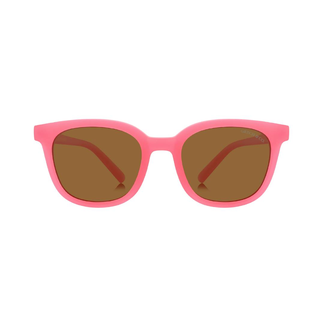 Classic Wayfarer Sustainable Sunglasses | Bio-Based · Bendable · Polarized | Bubble Gum