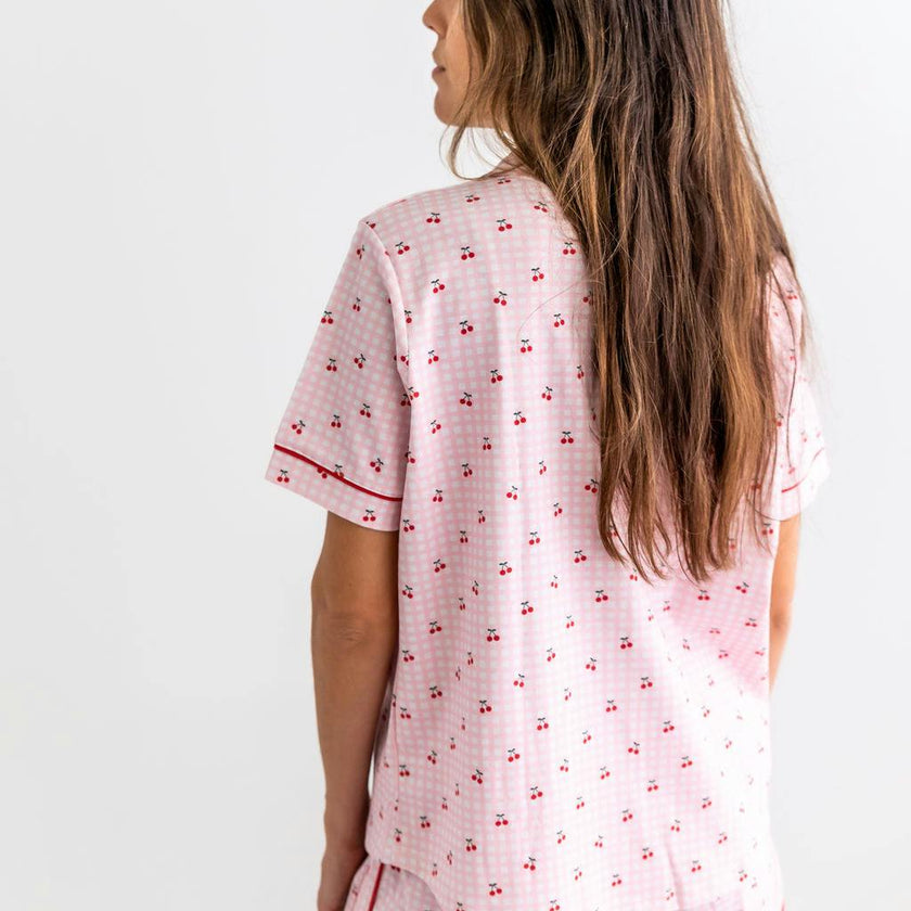 Lemons Woman's Pima Cotton Short Pajama Set