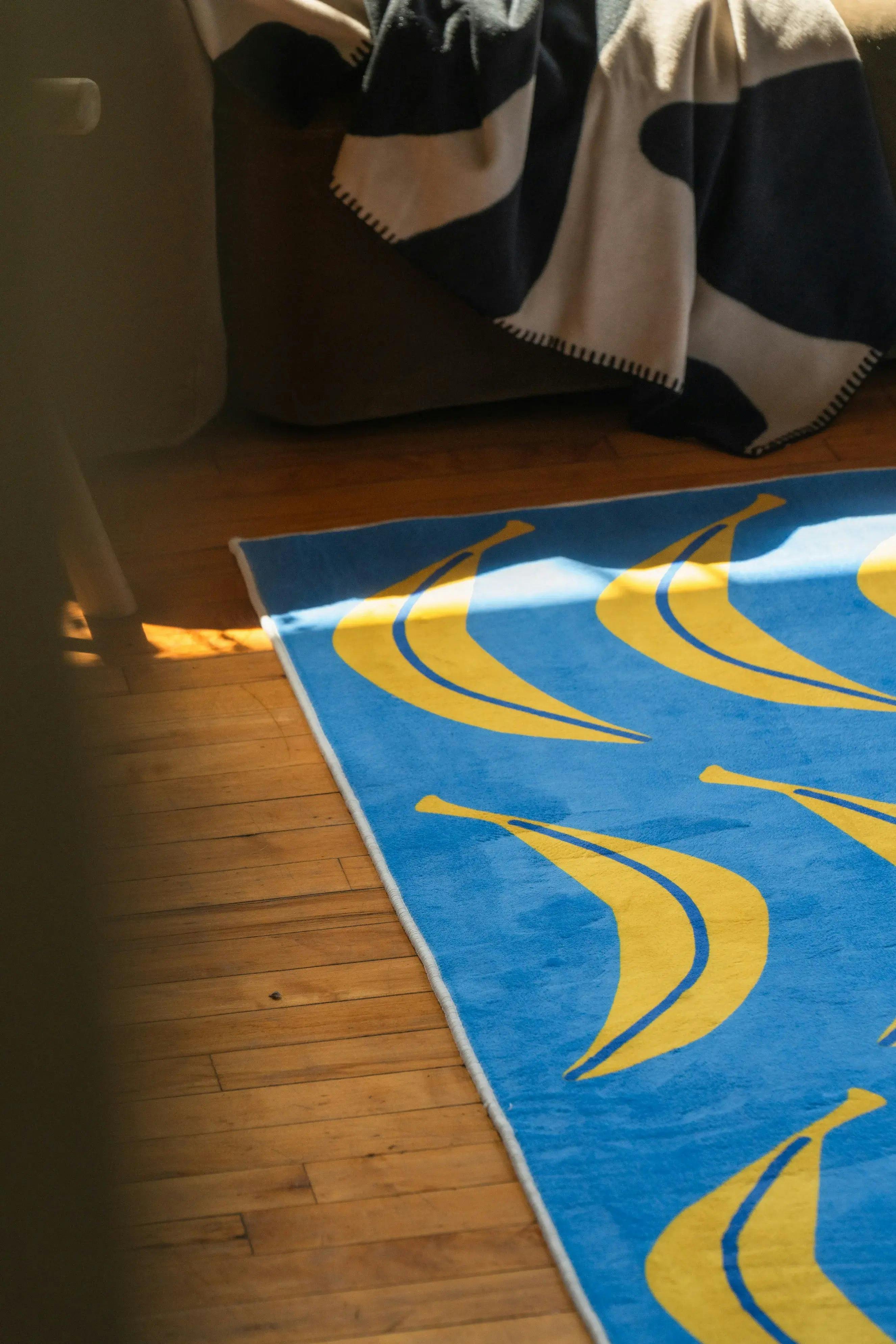 Banana Parade Funky Rug by Becca Franks