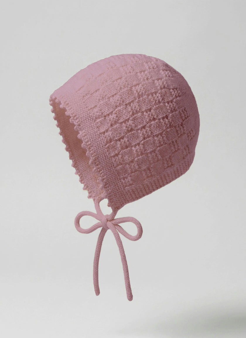 The Aspen Cashmere Baby Bonnet | Rose