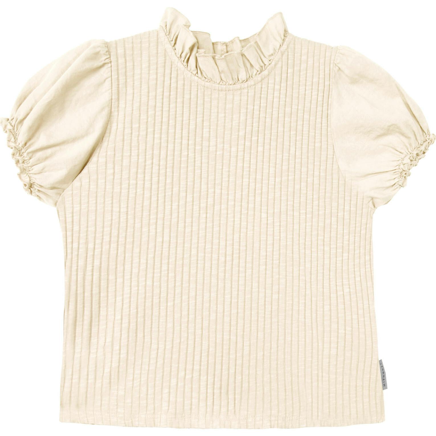 Mipounet SS26 Zoe Flammé, E T Shirt Ecru