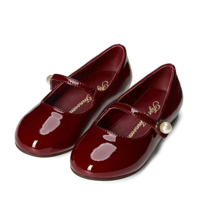 Elin Glossy Patent Leather Pointed Toe Mary Jane Shoes