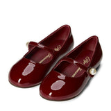 Elin Glossy Patent Leather Pointed Toe Mary Jane Shoes