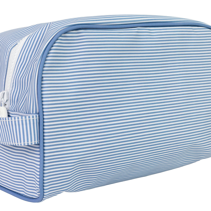 The Dopp Kit in Navy Mini Stripe