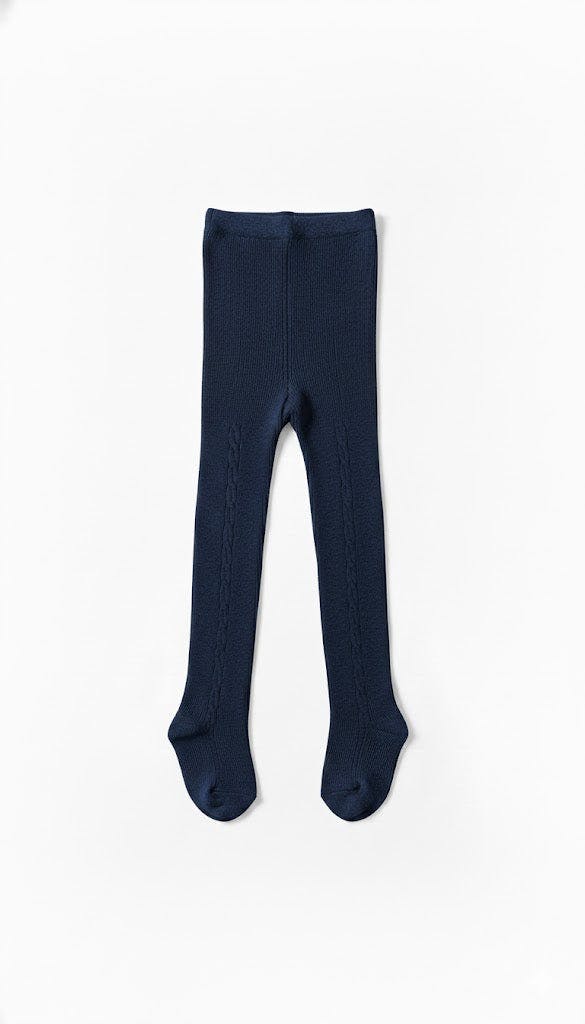 Girls Ribbed Cable Tights
