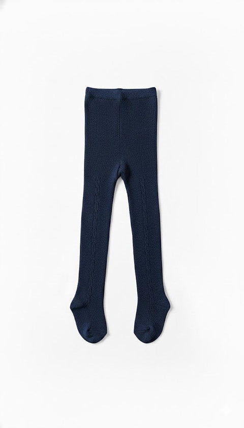 Girls Ribbed Cable Tights