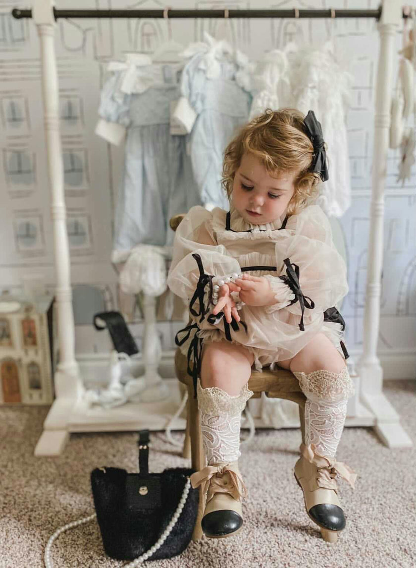 Coco-Caramel Tulle Romper