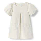 The Corduroy Heart Dress, ivory
