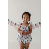 Gauze Bubble Romper Harbor Blue