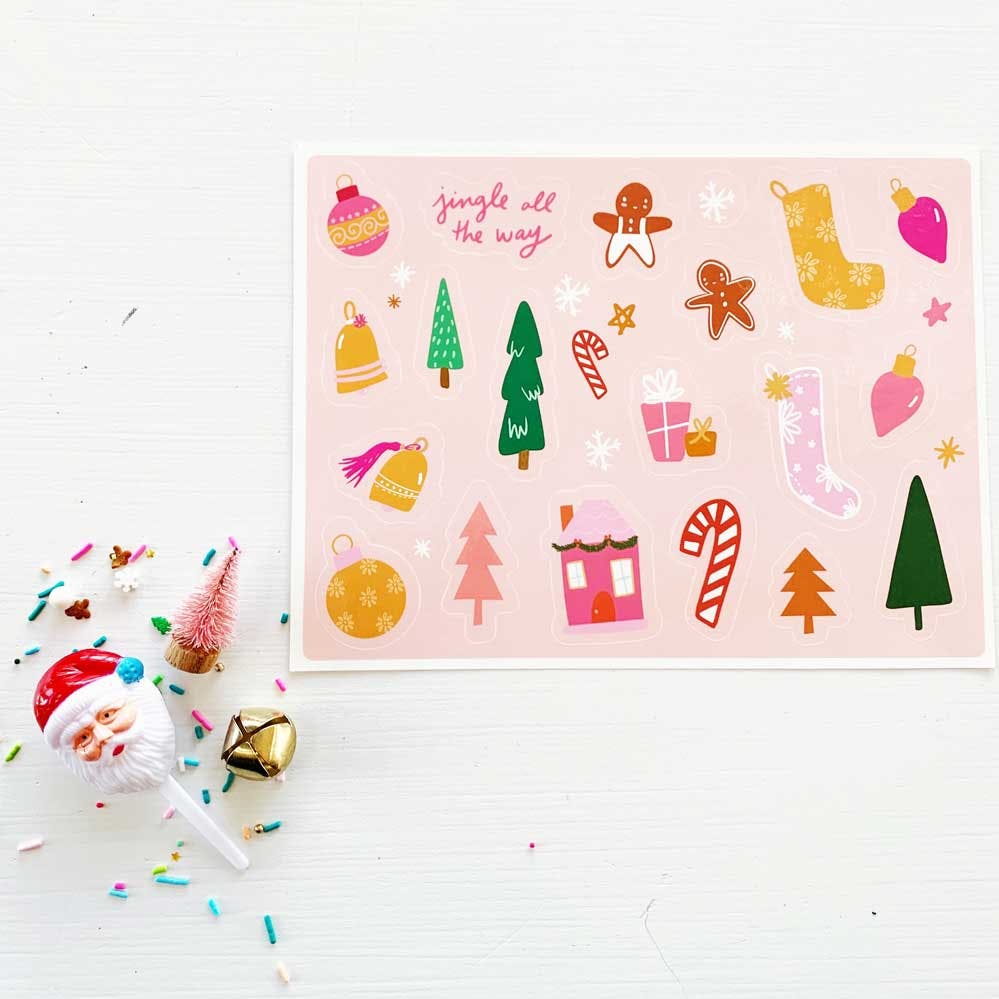 Jingle All the Way Sticker Set
