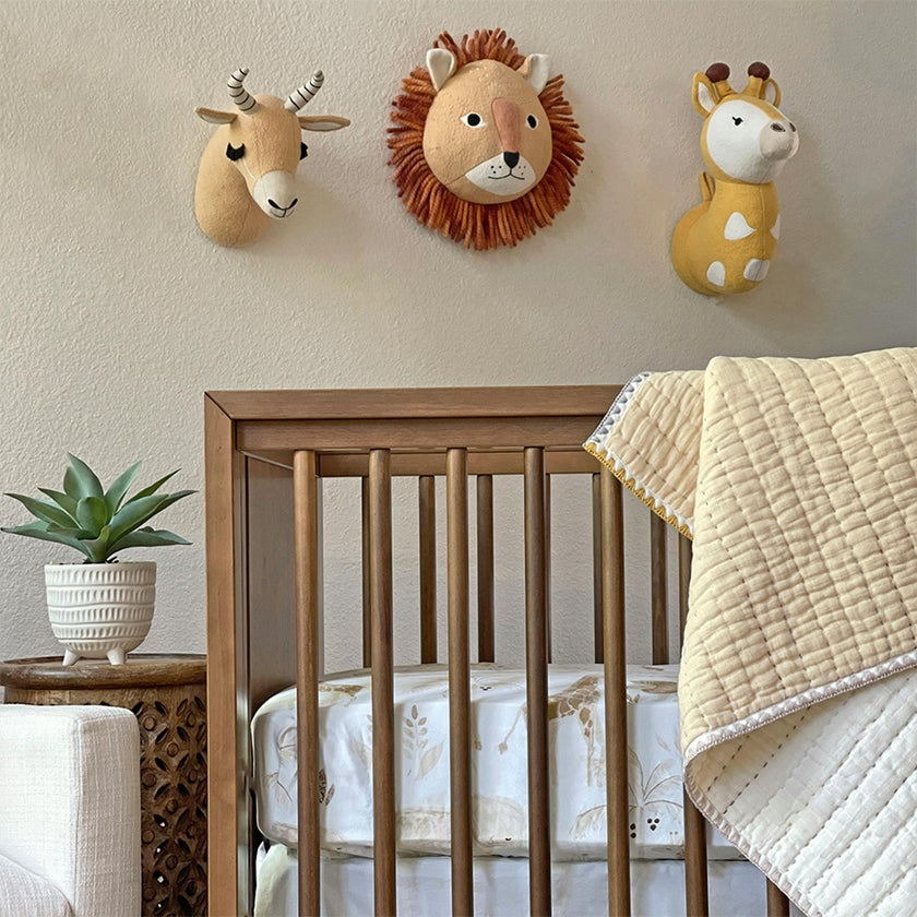 Kendi Giraffe Plush Head Wall Decor
