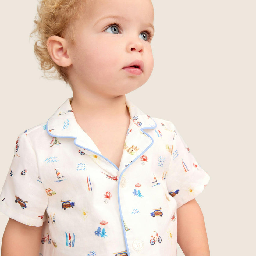 Baby's Twill Summer Romper in Summer Nostalgia