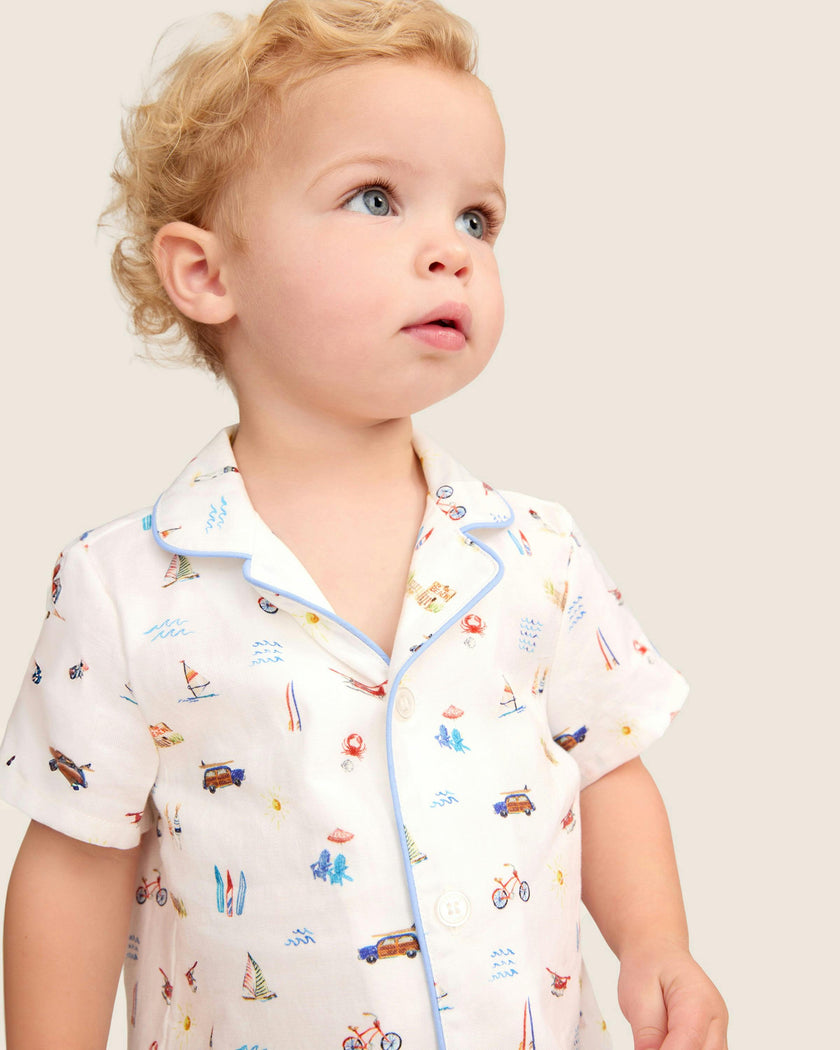 Baby's Twill Summer Romper in Summer Nostalgia