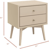 Palma Assembled Nightstand in Taupe