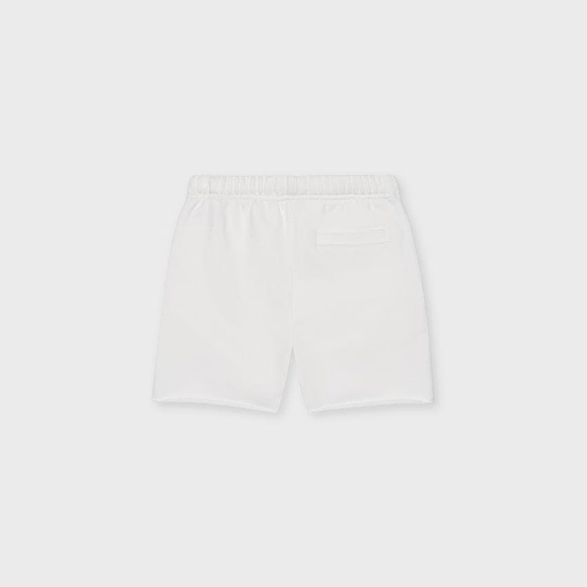 Cotton Sweat Short With Raw Hem