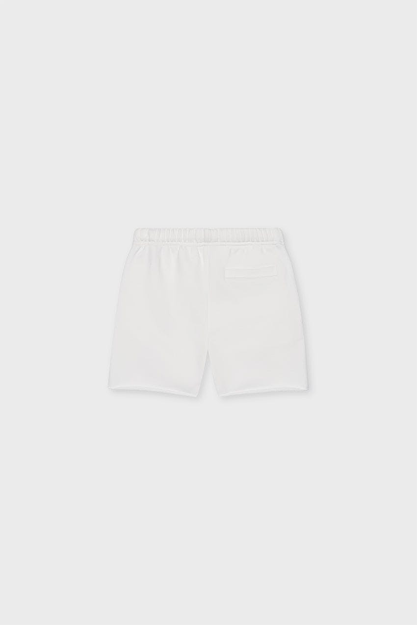 Cotton Sweat Short With Raw Hem