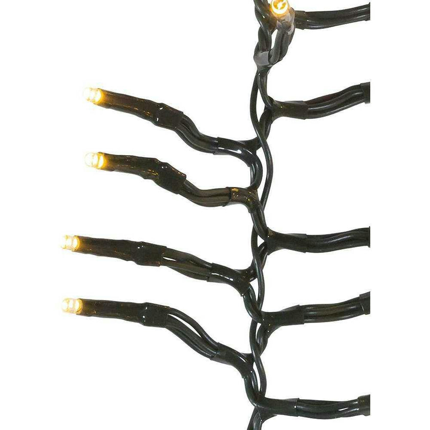 480-Light 16-Foot Connectable Warm White LED Cluster Garland