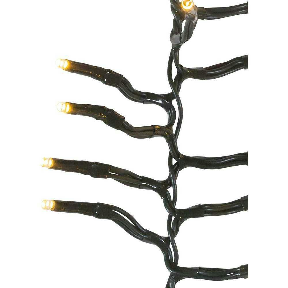 480-Light 16-Foot Connectable Warm White LED Cluster Garland