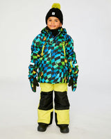Two Piece Play Snowsuit Green Yellow And Blue Checkerboard With Yellow Pants