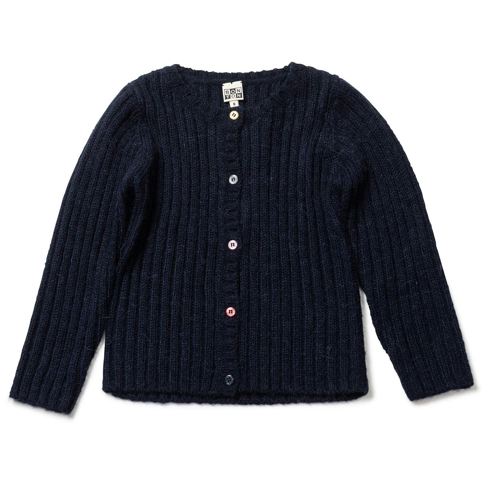 Merle Knit Cardigan, Navy