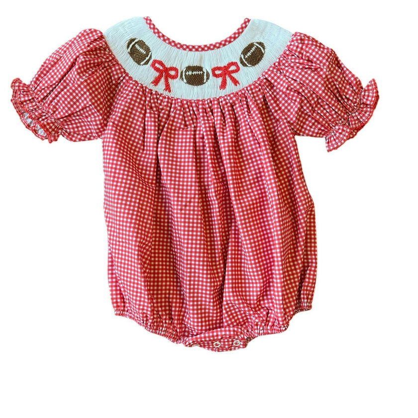 Red Gingham Football - Hallie Bubble